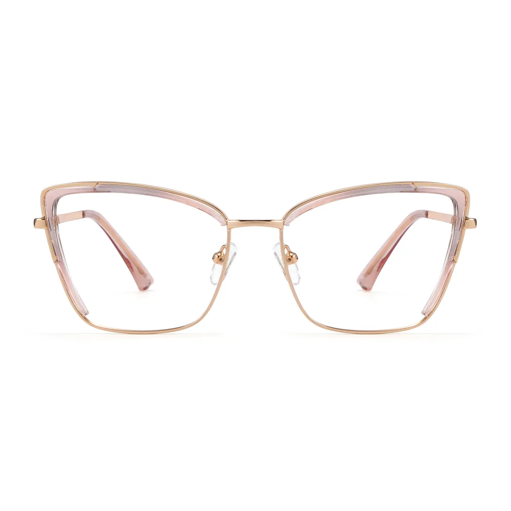 Cat-eye Transparent Pink Eyeglasses