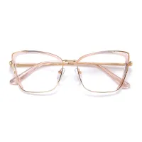 Cat-eye Transparent Pink Eyeglasses