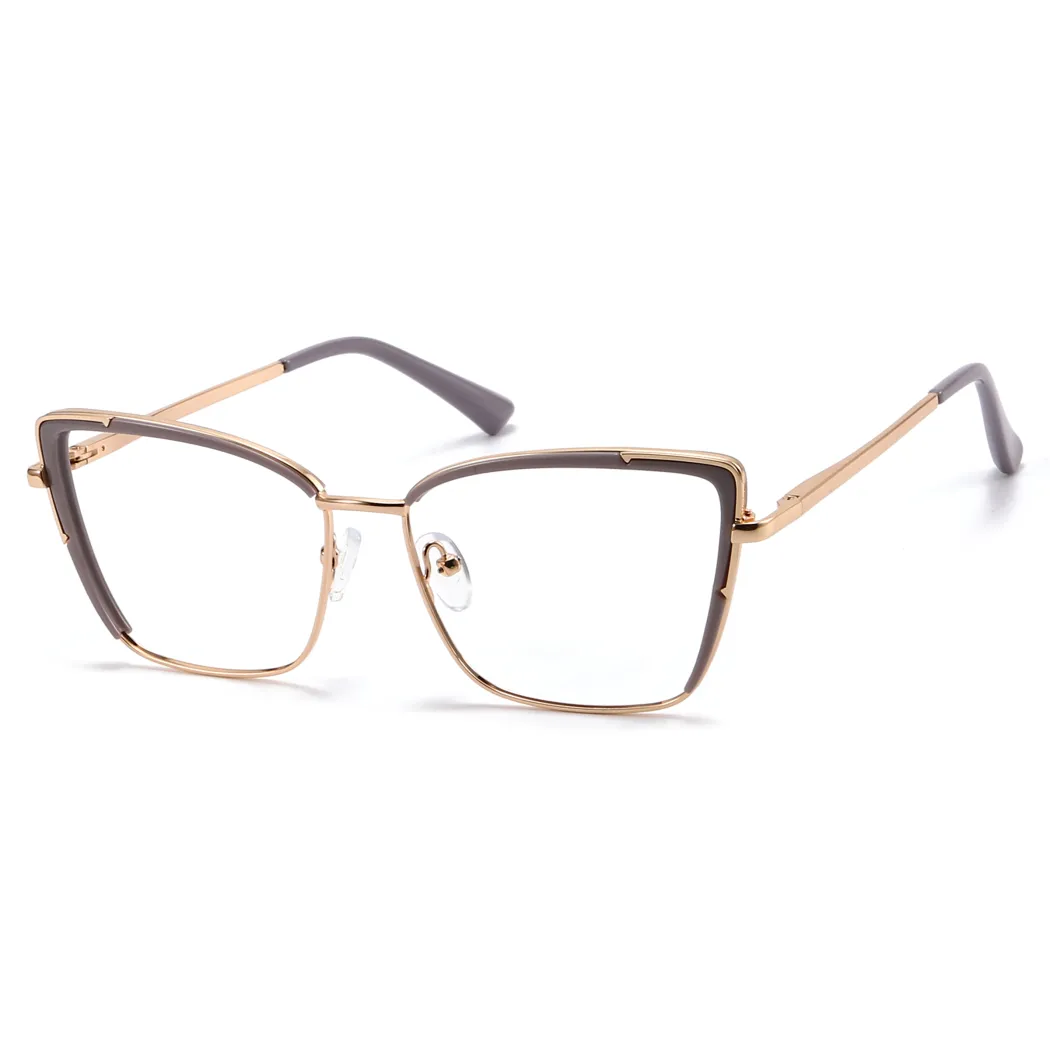 Cat-eye Transparent Gray Eyeglasses
