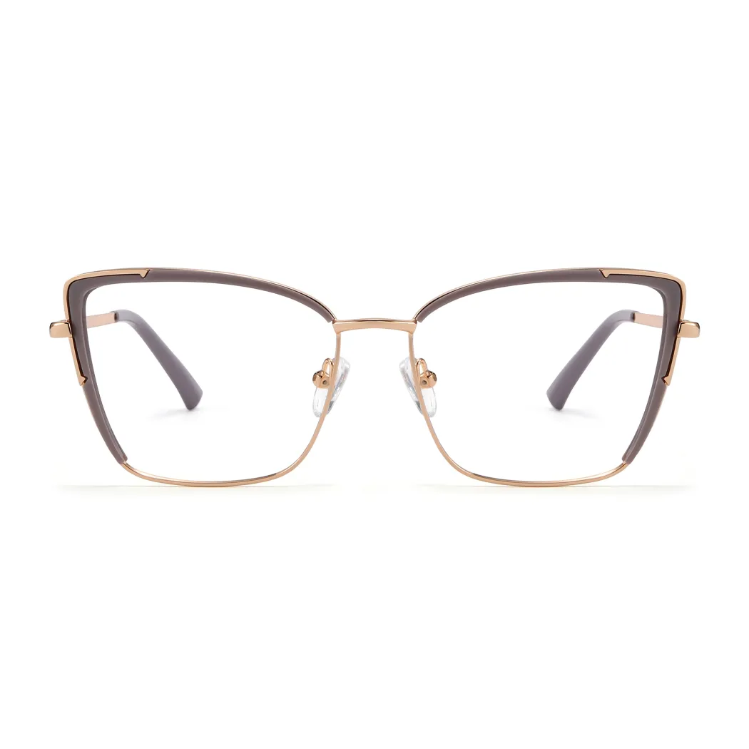 Cat-eye Transparent Gray Eyeglasses