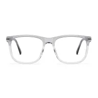 Square Transparent Gray Eyeglasses