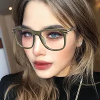 Square Transparent Gray Eyeglasses