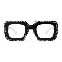 Square Ivory Tortoiseshell Eyeglasses