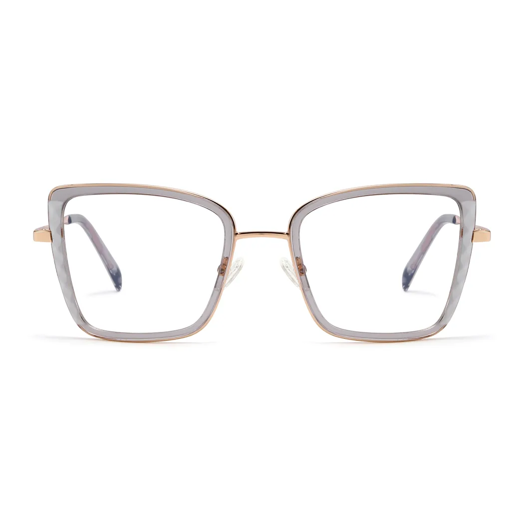 Square Transparent Gray Eyeglasses