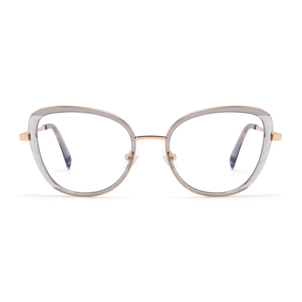 Cat-eye Transparent Gray Eyeglasses
