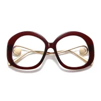 Oval Wine Eyeglasses