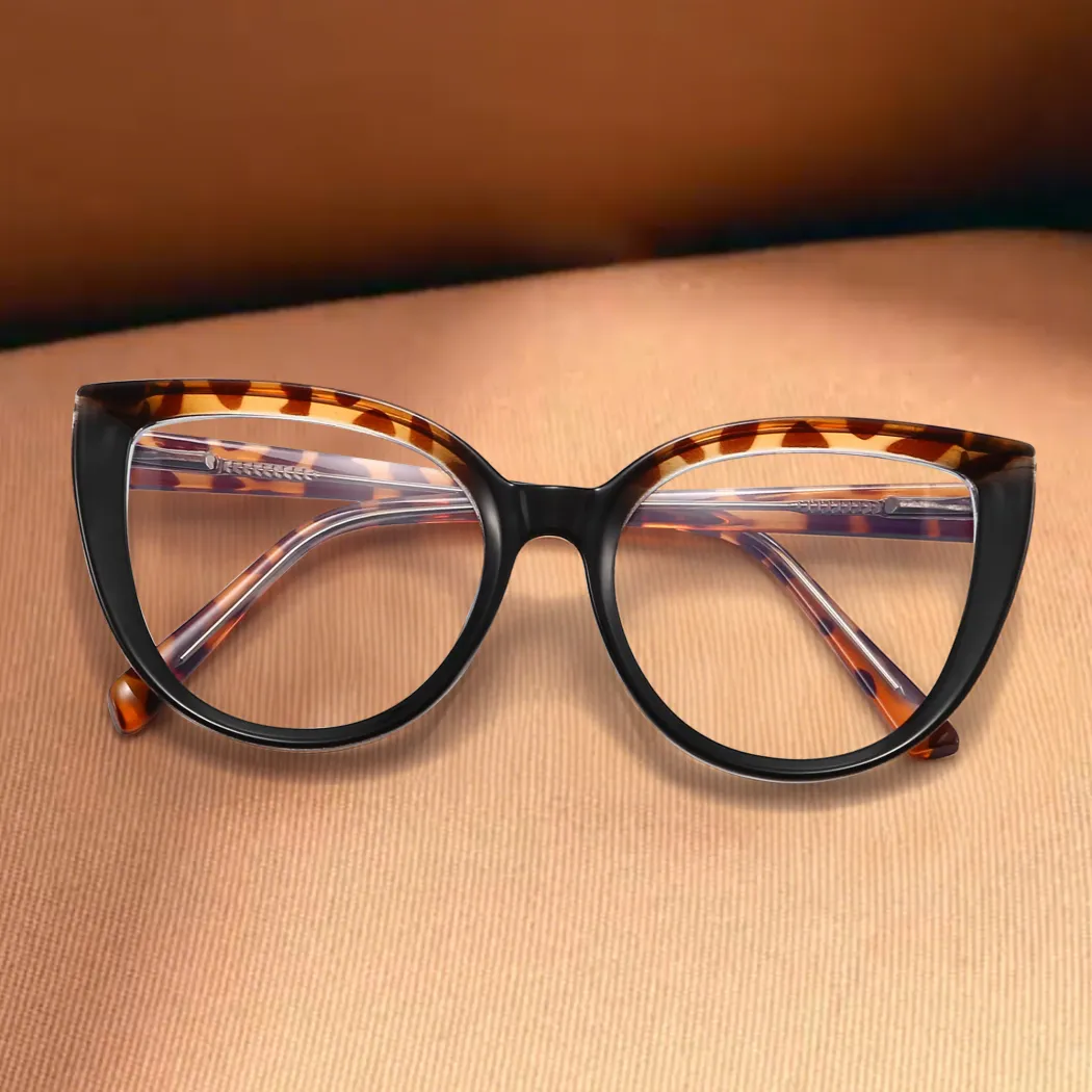 Cat-eye Tortoiseshell/Black Eyeglasses