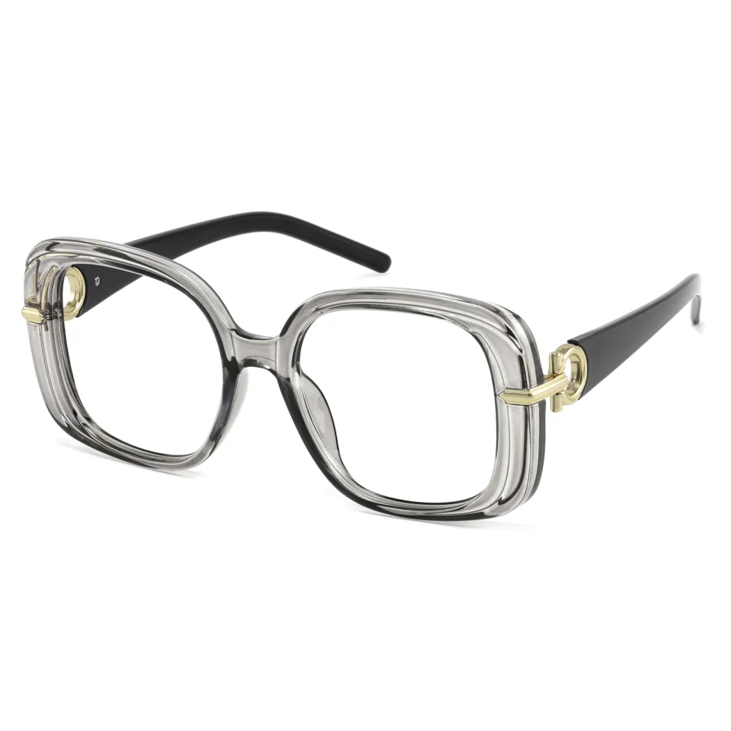 Square Grey Eyeglasses