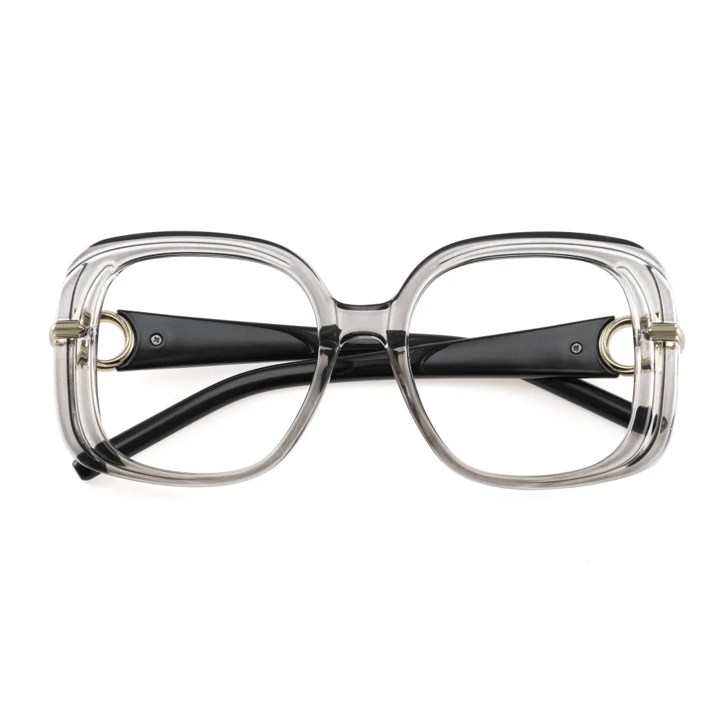 Square Grey Eyeglasses