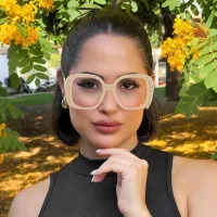 Square Grey Eyeglasses