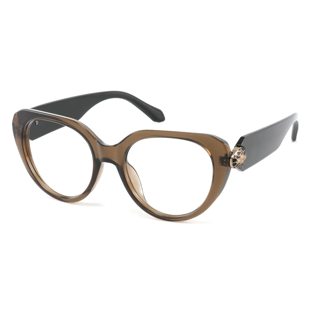 Cat-eye Transparent Amber Eyeglasses