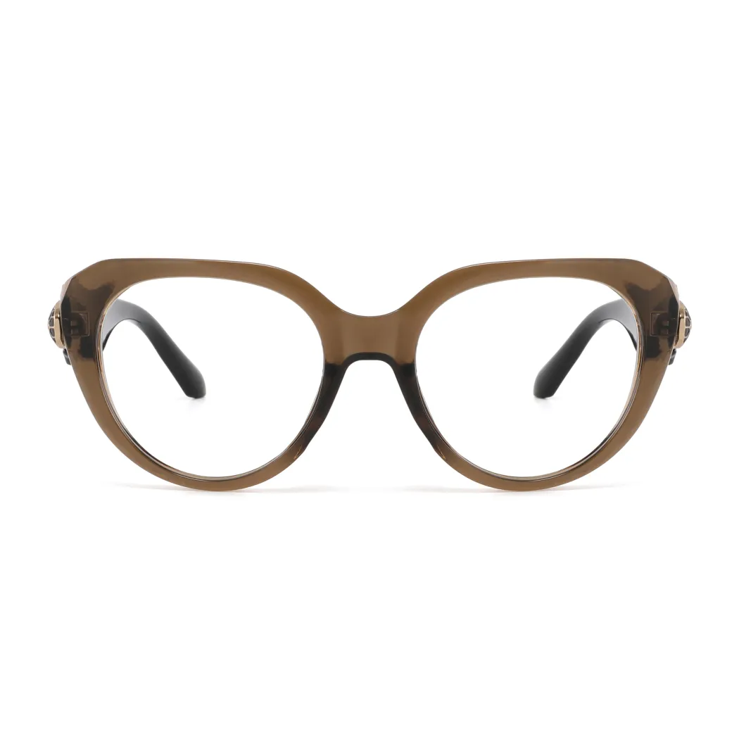 Cat-eye Transparent Amber Eyeglasses