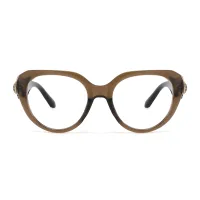 Cat-eye Transparent Amber Eyeglasses