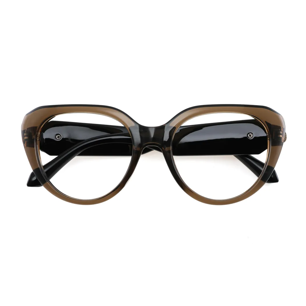 Cat-eye Transparent Amber Eyeglasses