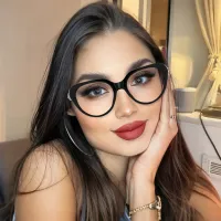 Cat-eye Transparent Amber Eyeglasses