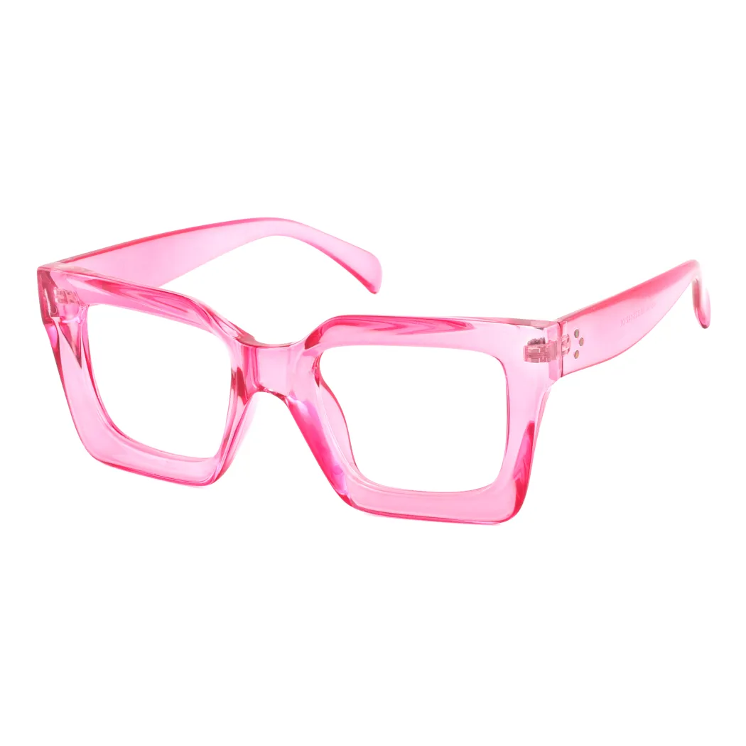 Square Pink Eyeglasses