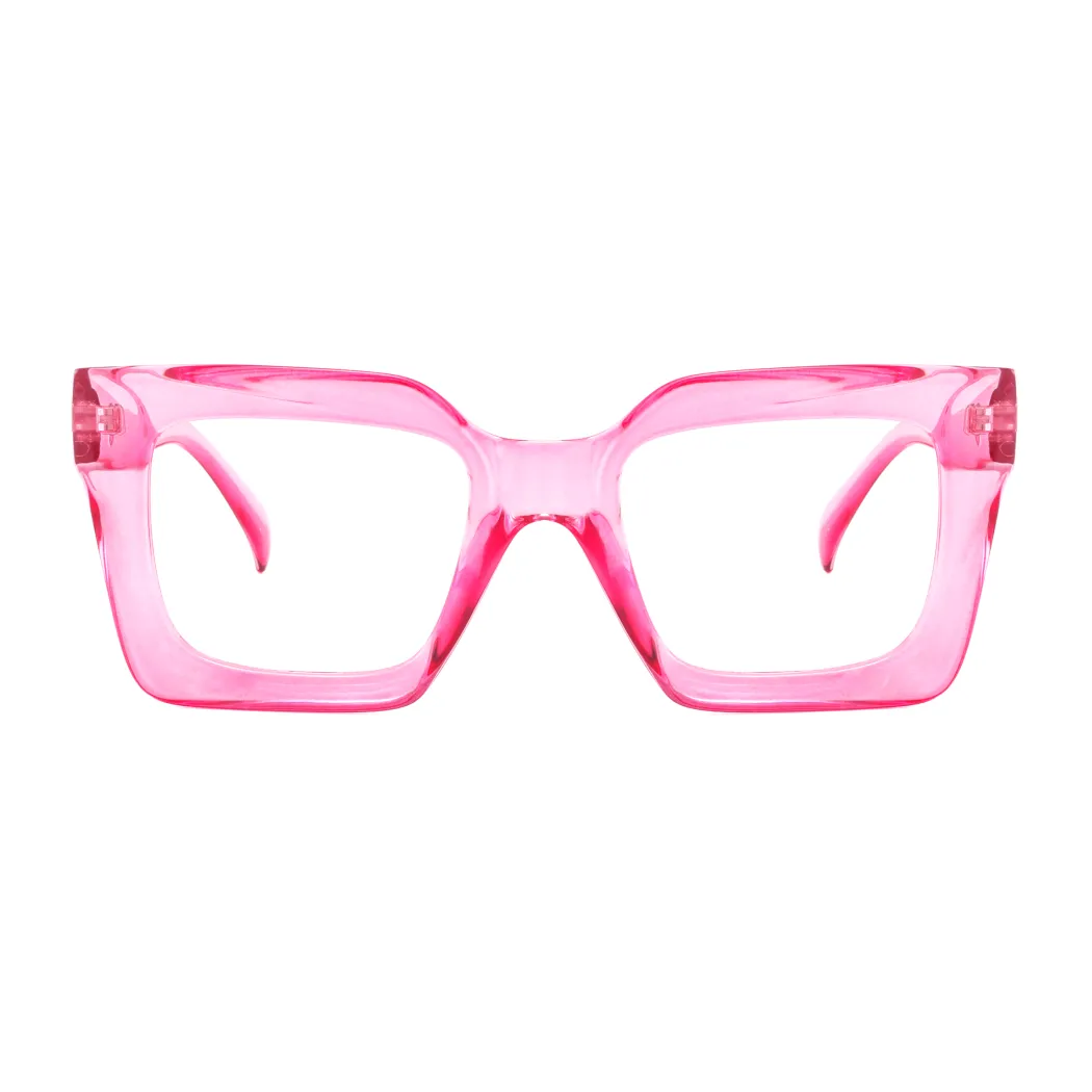 Square Pink Eyeglasses