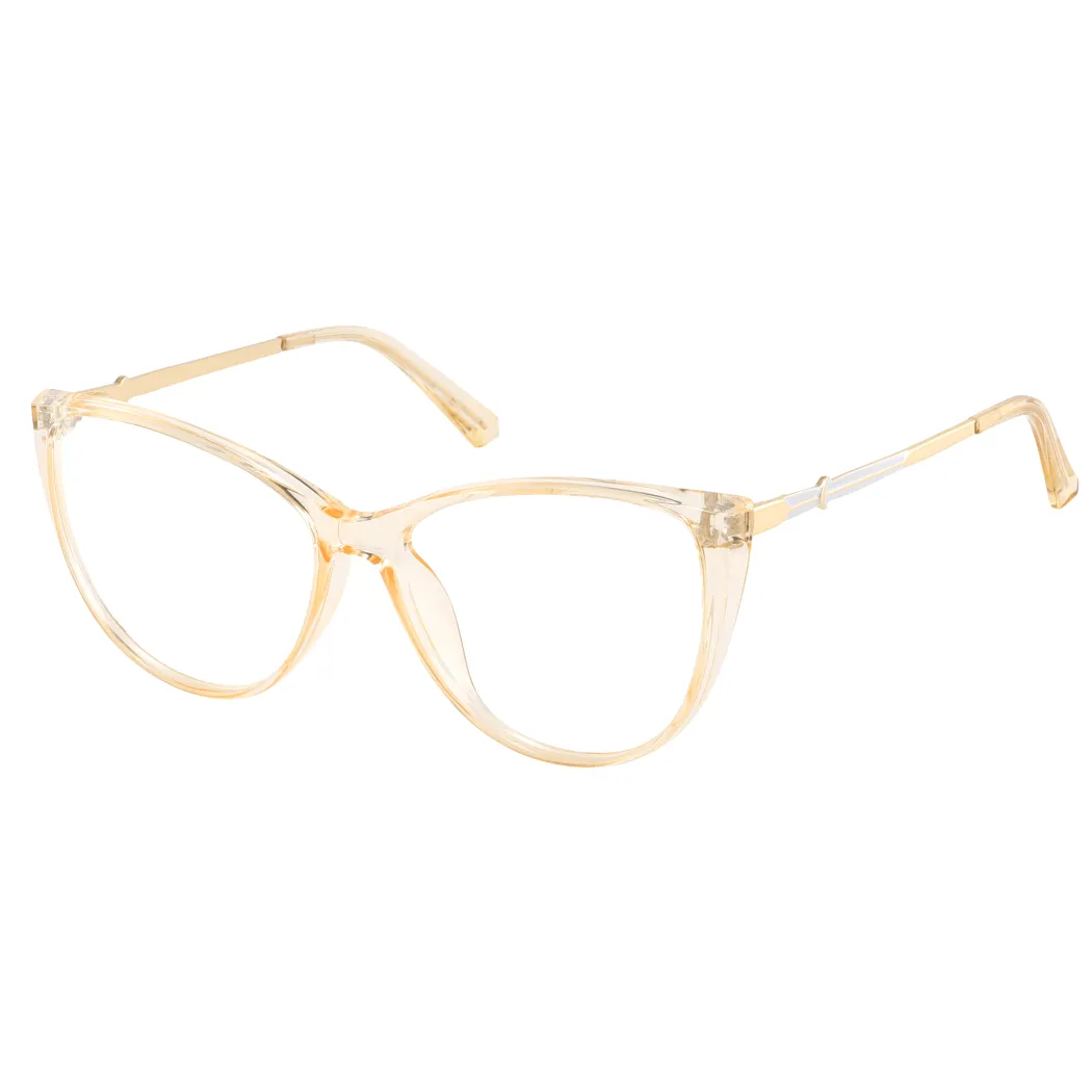 Cat-eye Transparent Orange Eyeglasses
