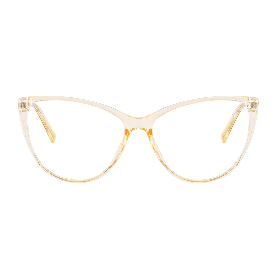Cat-eye Transparent Orange Eyeglasses