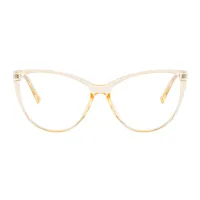 Cat-eye Transparent Orange Eyeglasses