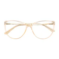 Cat-eye Transparent Orange Eyeglasses