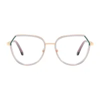 Geometric Grey Eyeglasses