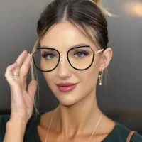 Geometric Grey Eyeglasses