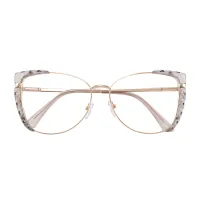 Cat-eye Grey Eyeglasses
