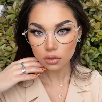 Cat-eye Grey Eyeglasses