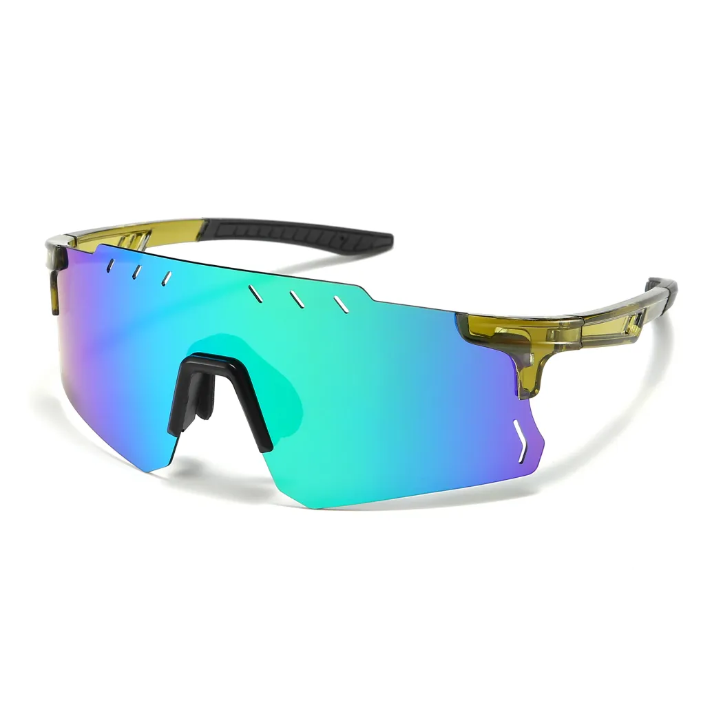Geometric Transparent Green Sunglasses