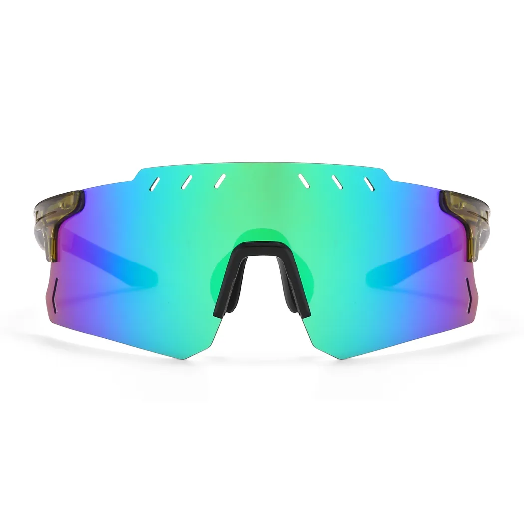 Geometric Transparent Green Sunglasses