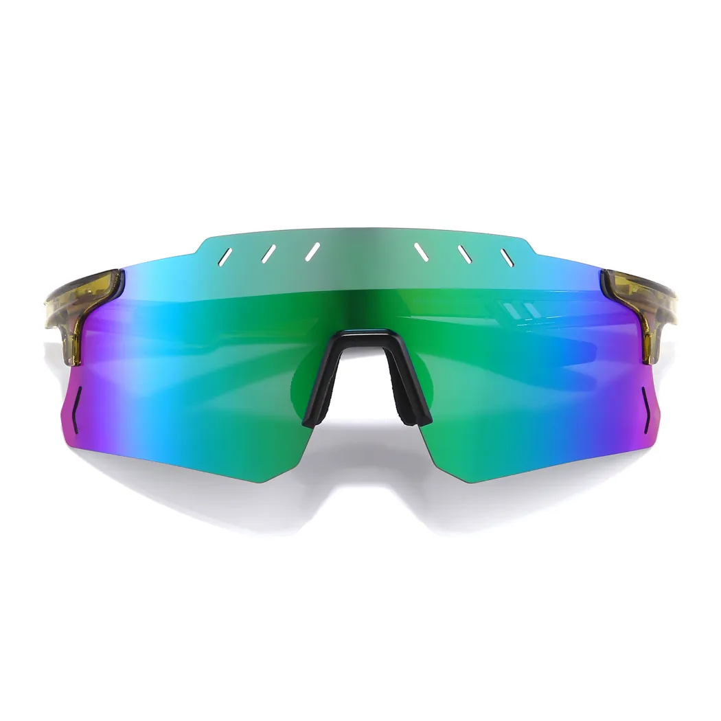 Geometric Transparent Green Sunglasses