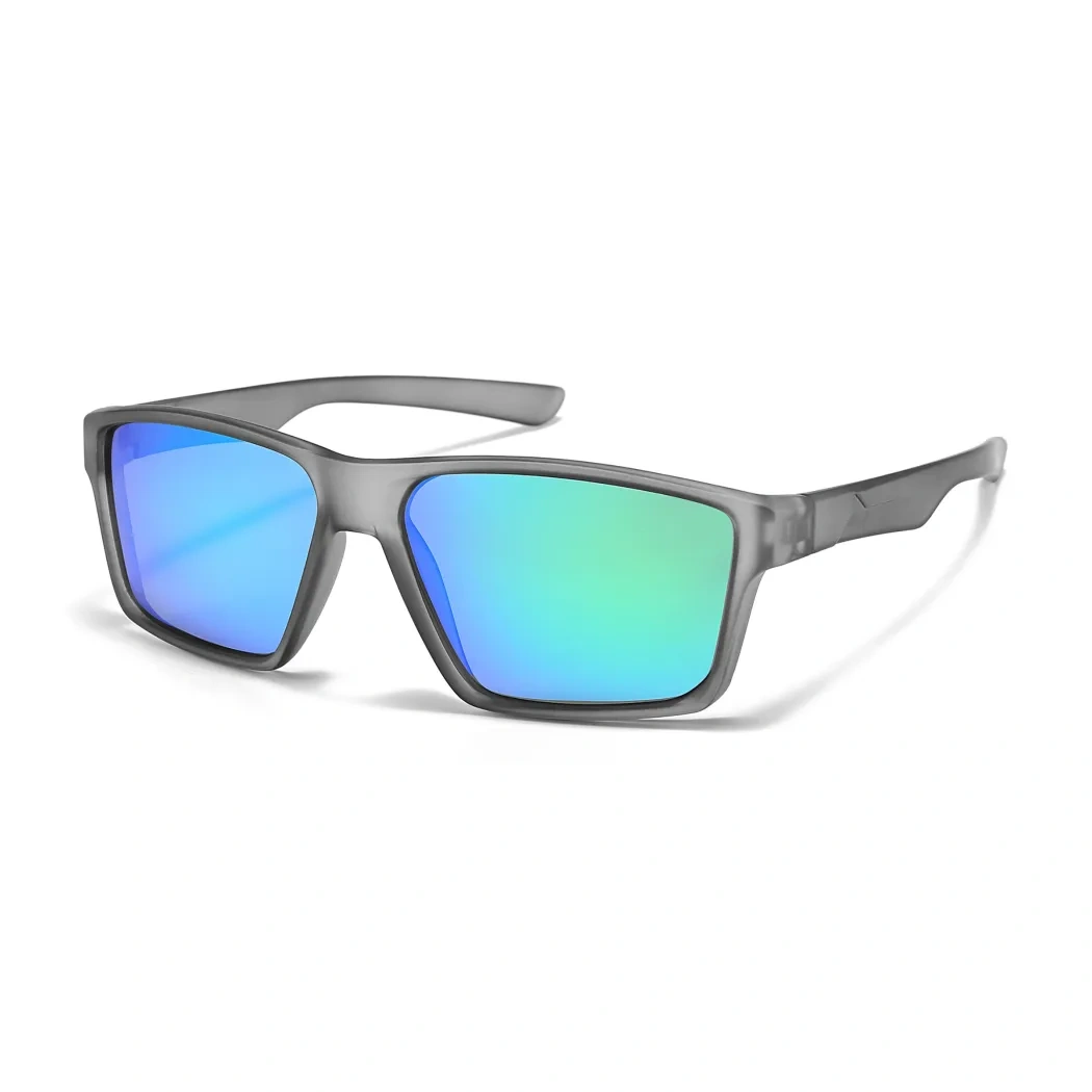 Rectangle Transparent Gray Sunglasses