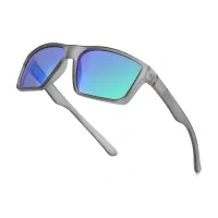 Rectangle Transparent Gray Sunglasses