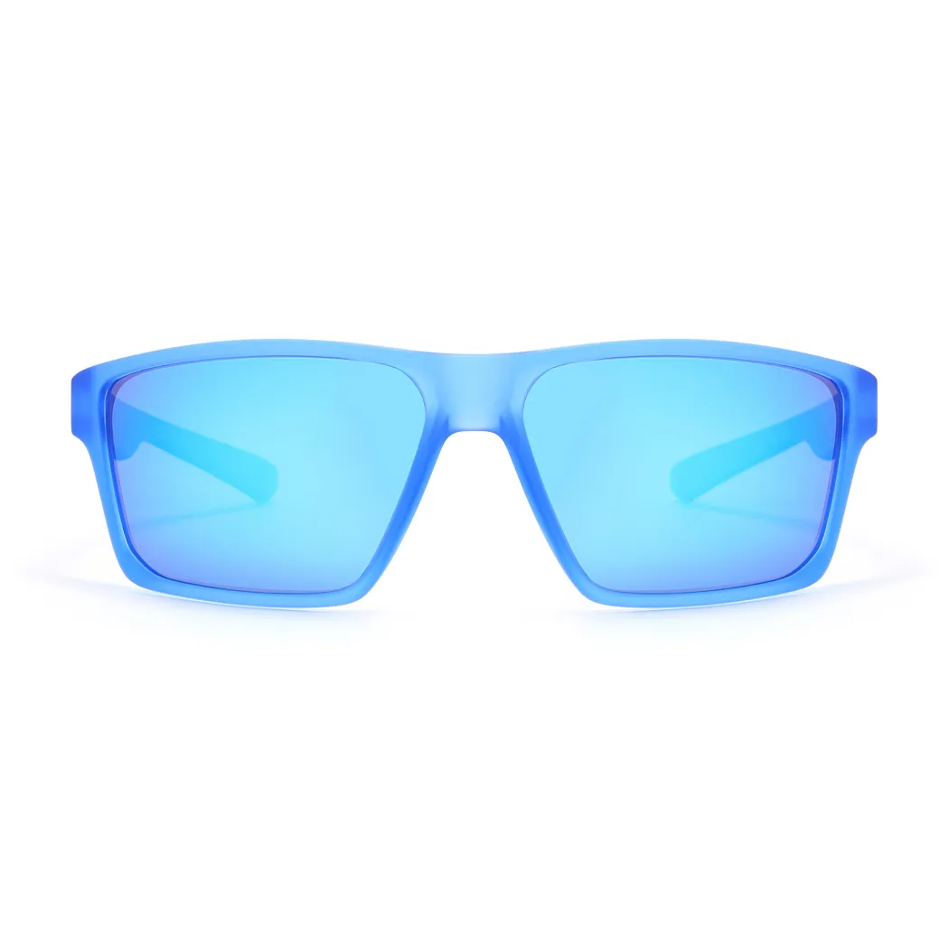 Rectangle Transparent Blue Sunglasses