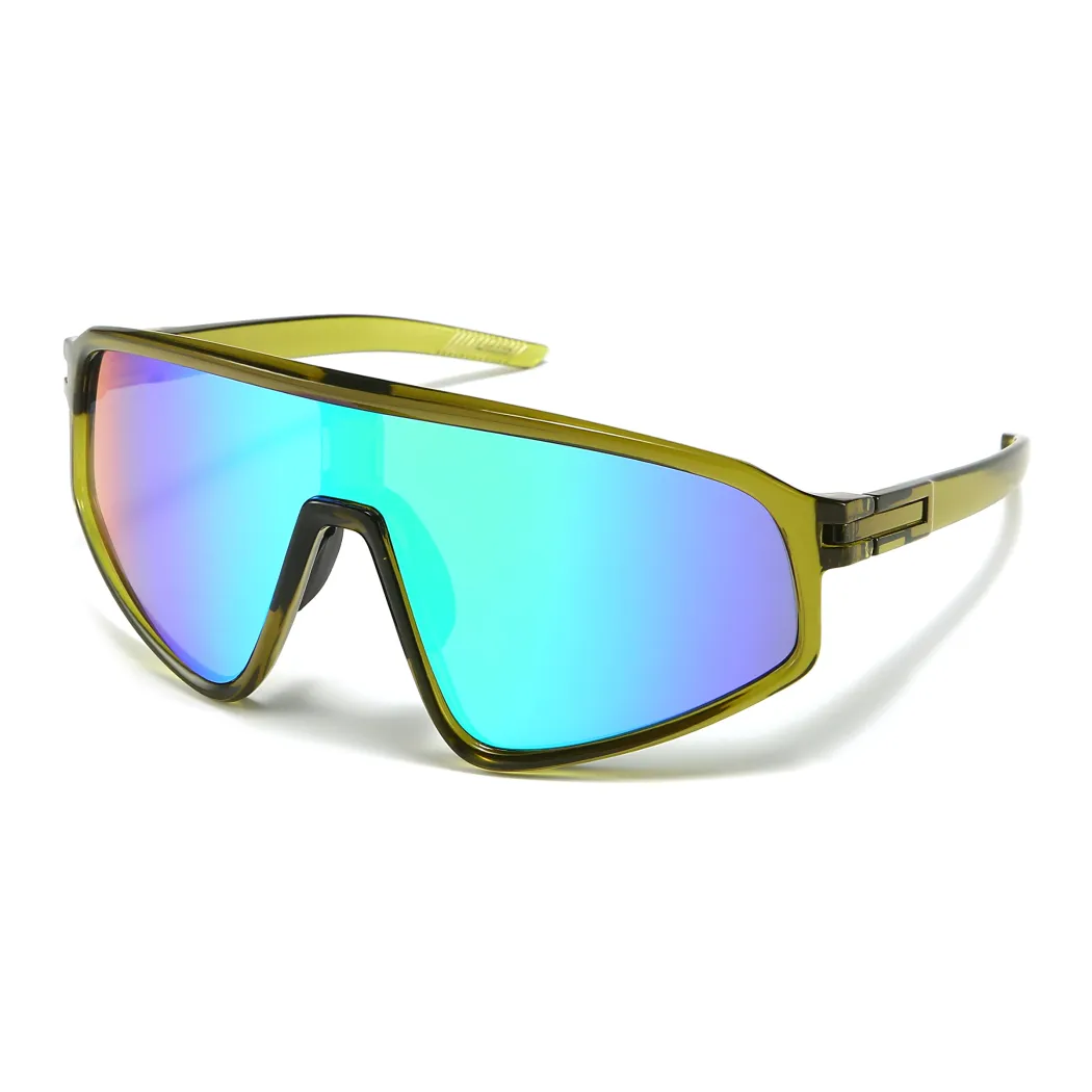 Geometric Transparent Green Sunglasses