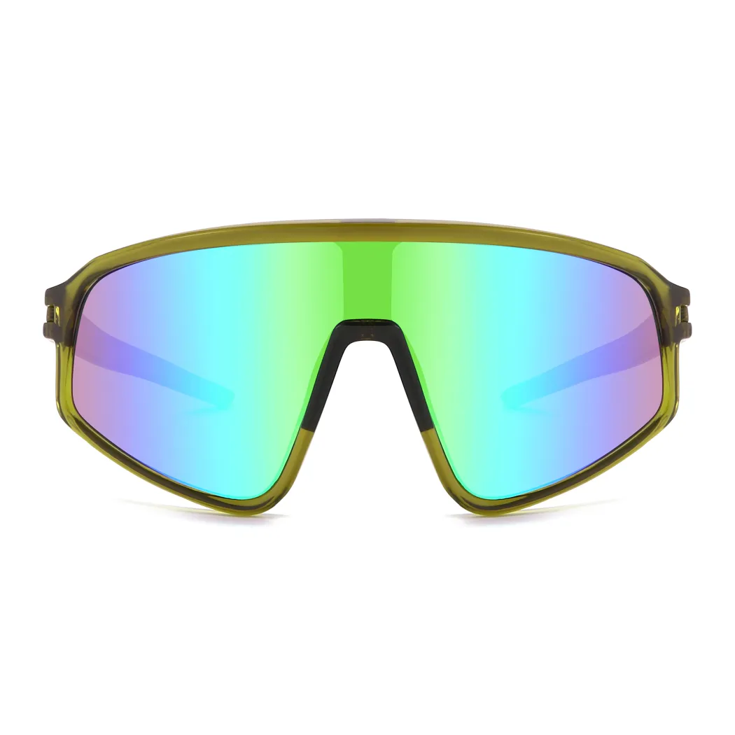 Geometric Transparent Green Sunglasses
