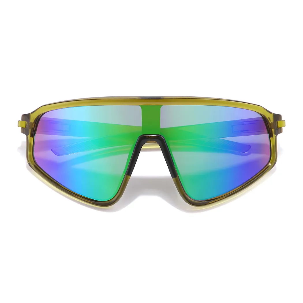 Geometric Transparent Green Sunglasses