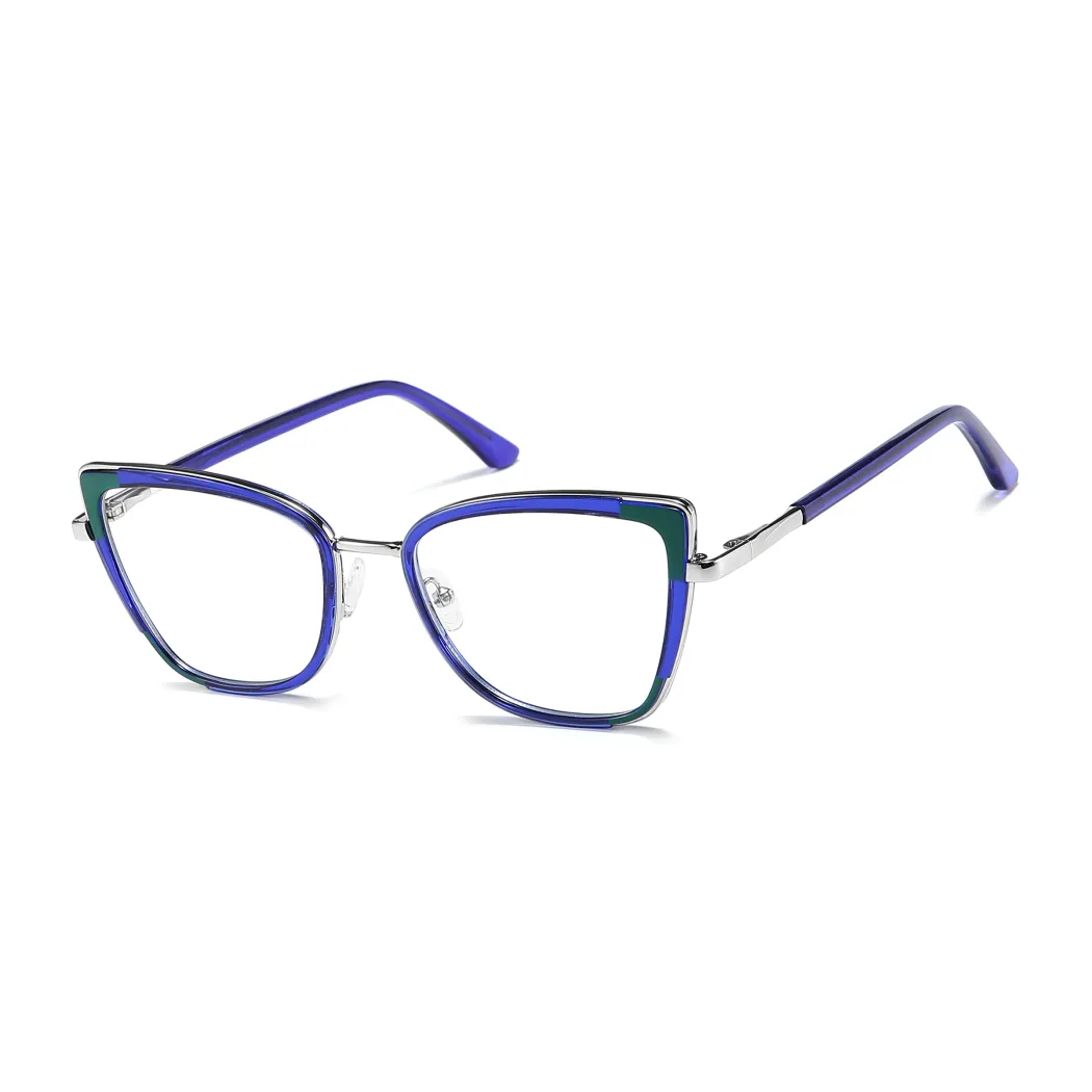 Rectangle Blue Eyeglasses
