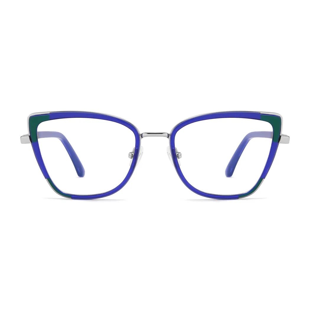 Rectangle Blue Eyeglasses