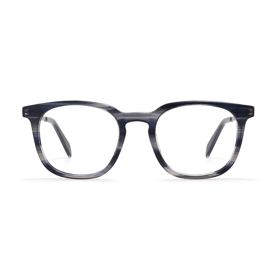 Round Black/Gray Eyeglasses