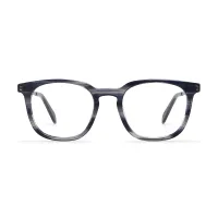 Round Black/Gray Eyeglasses