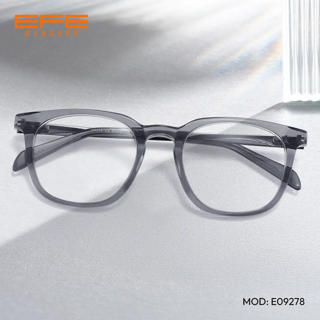Round Black/Gray Eyeglasses