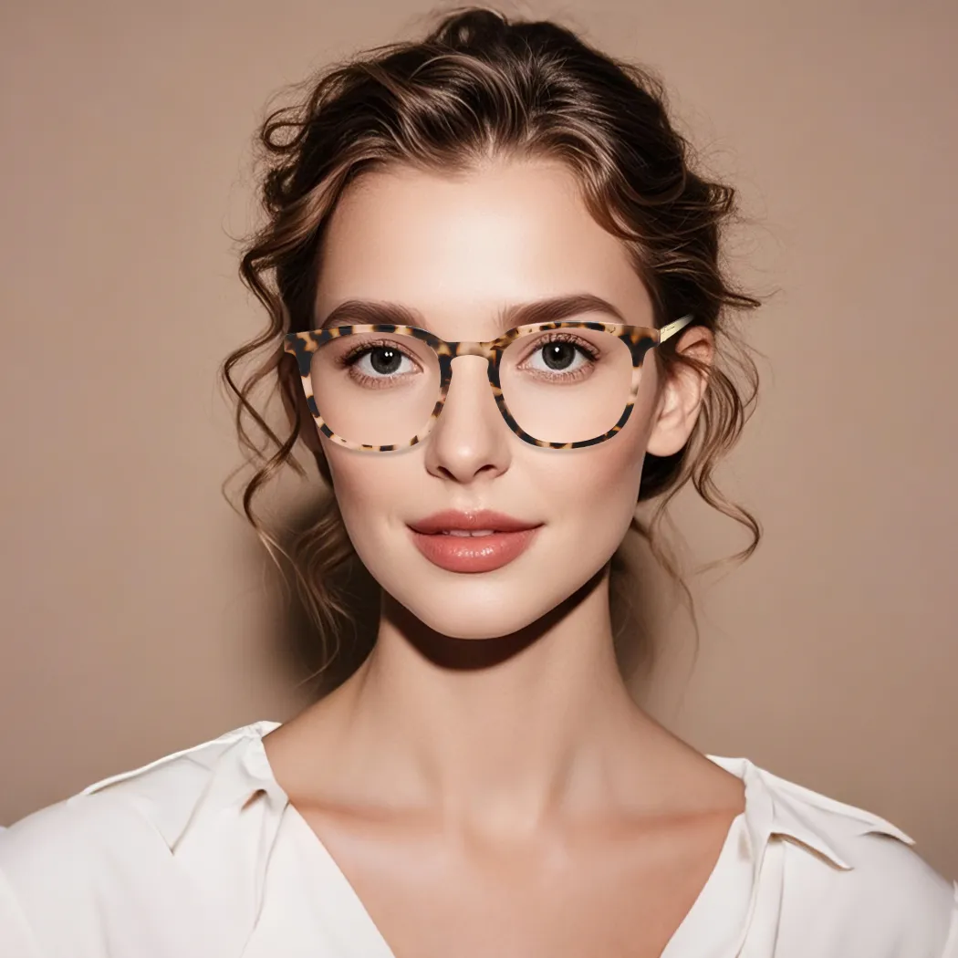 Round Black/Gray Eyeglasses