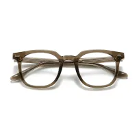Square Transparent Gray Eyeglasses