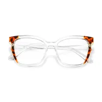 Cat-eye Tortoiseshell/Clear Eyeglasses