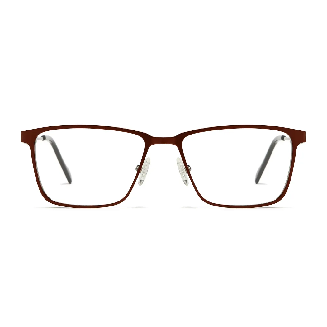Rectangle Brown Eyeglasses