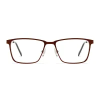 Rectangle Brown Eyeglasses