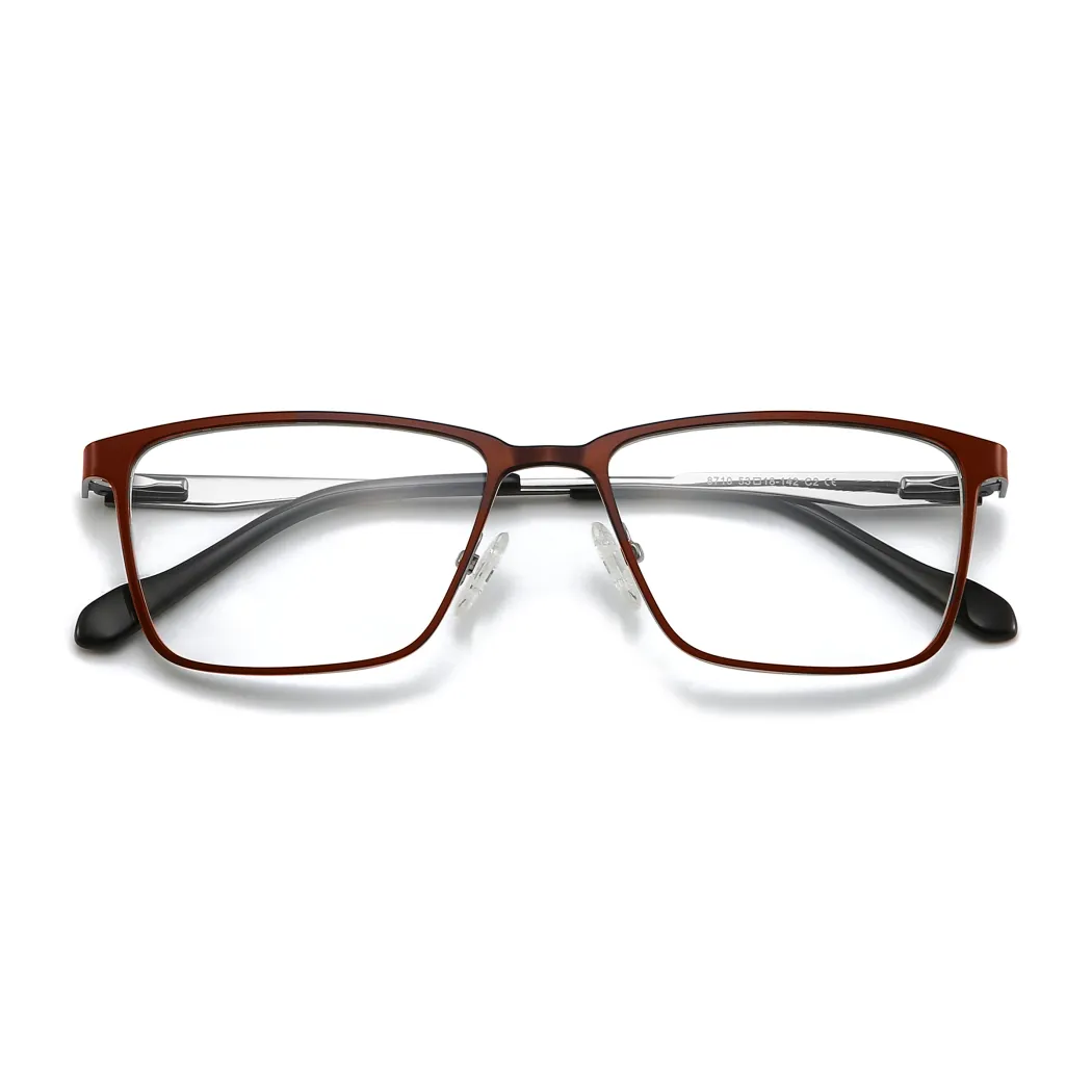 Rectangle Brown Eyeglasses