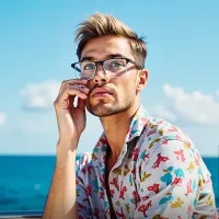 Browline Gun Eyeglasses